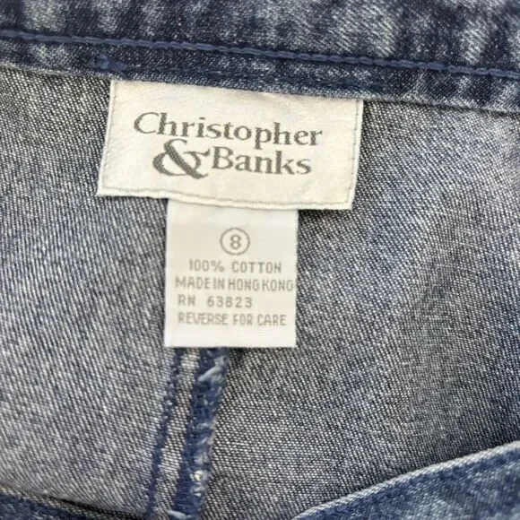 Vintage Y2K Denim Maxi Skirt Size 8 Western Ranch Festival Blue Prairie 90s Norm - Picture 7 of 12